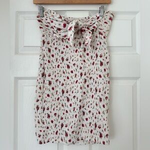 floral sleeveless mini dress